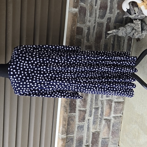 Polka Dot Navy Dress - Picture 3 of 5